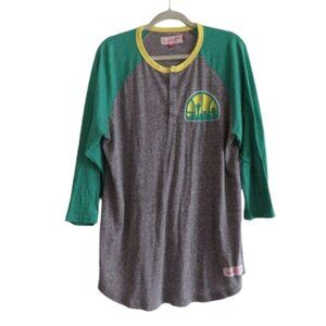 MITCHELL & NESS Seattle Supersonics Henley Basketball Top Sport - Size XL